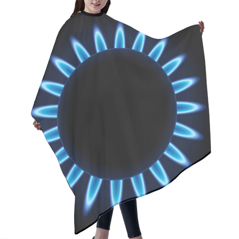 Personality  Blue Flames Ring Of Kitchen Gas Burner Hair Cutting Cape