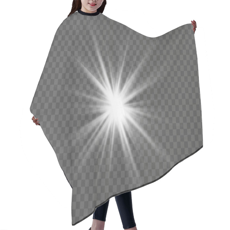 Personality  Glow Isolated White Light Effect Hair Cutting Cape