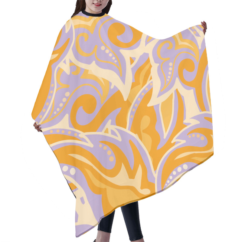 Personality  Abstract Seamless Pattern Hair Cutting Cape