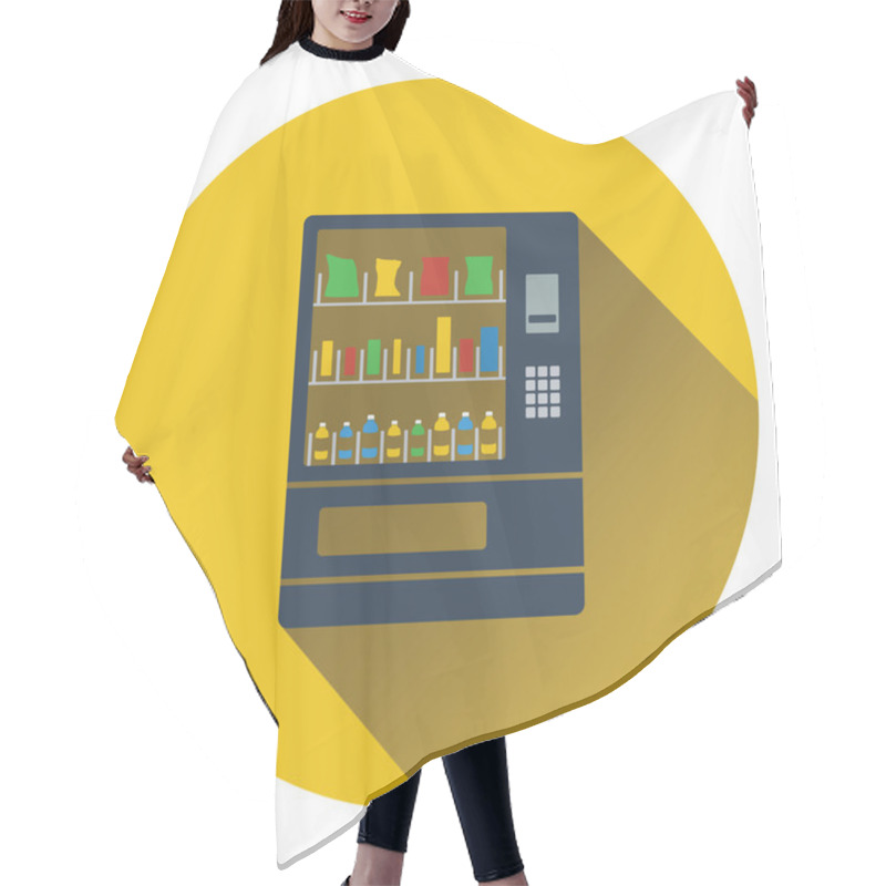 Personality  Food Selling Machine Icon Hair Cutting Cape