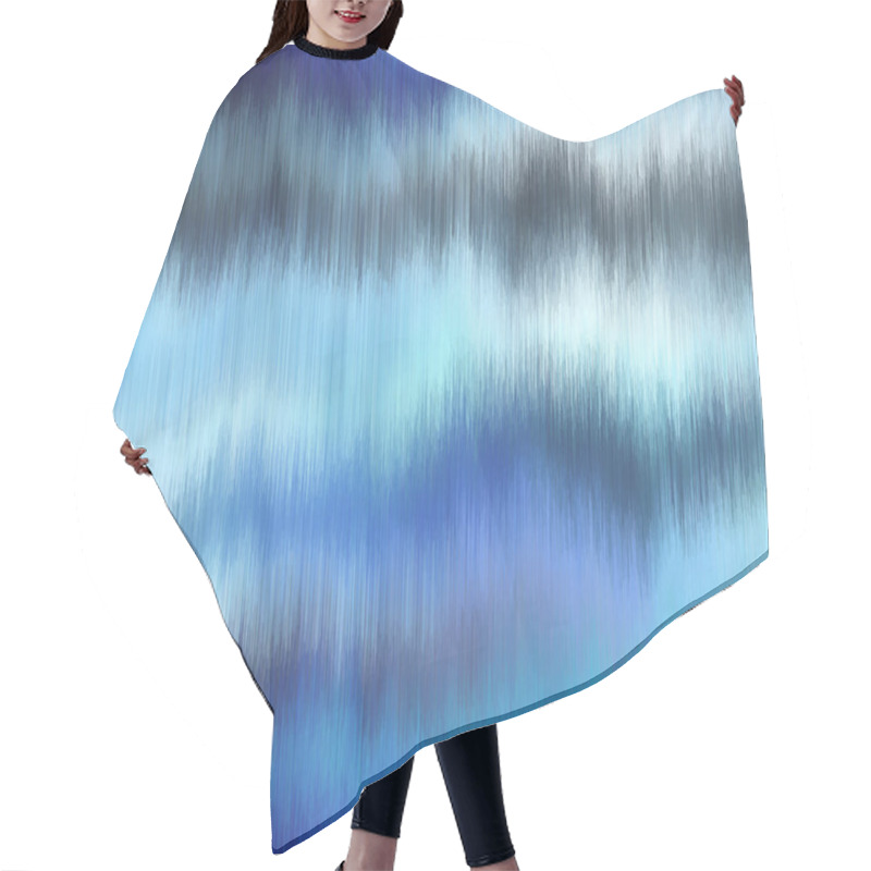 Personality  Soft Blurry Ikat Gradient Ombre Seamless Indigo Hair Cutting Cape