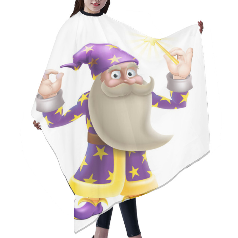 Personality  Wizard Doing Perfect Gesture Hair Cutting Cape