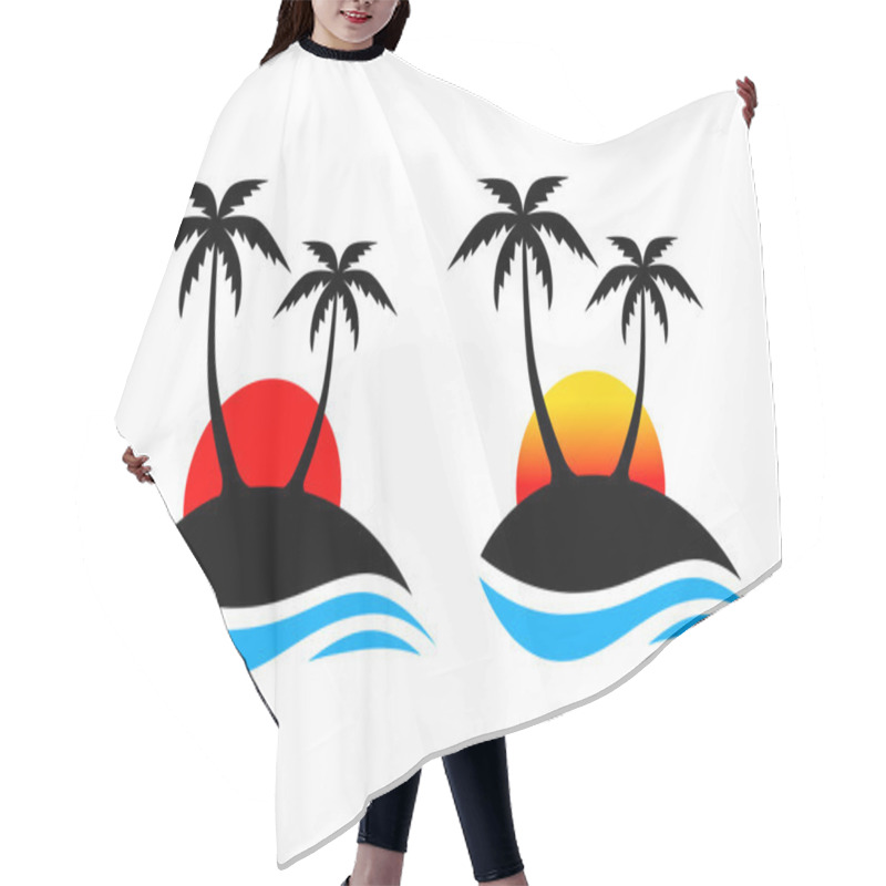 Personality    Palm Tree Icon   Hair Cutting Cape