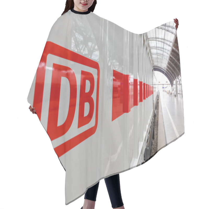 Personality  Leipzig, Germany - August 19, 2020 DB Logo Deutsche Bahn German Railways IC2 Intercity 2 Train At Leipzig Main Station Railway In Germany. Hair Cutting Cape