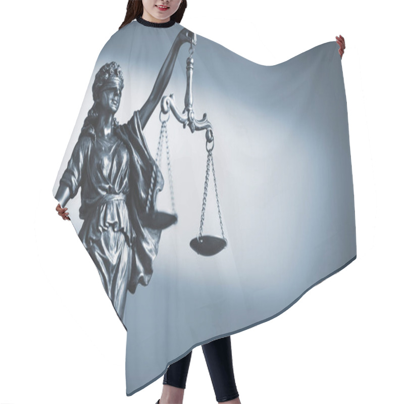 Personality  Figure Of Justice Holding Scales And A Sword Hair Cutting Cape