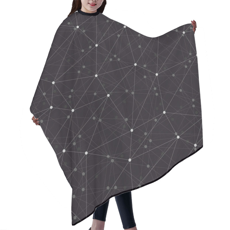 Personality  Dots With Connections Background Hair Cutting Cape