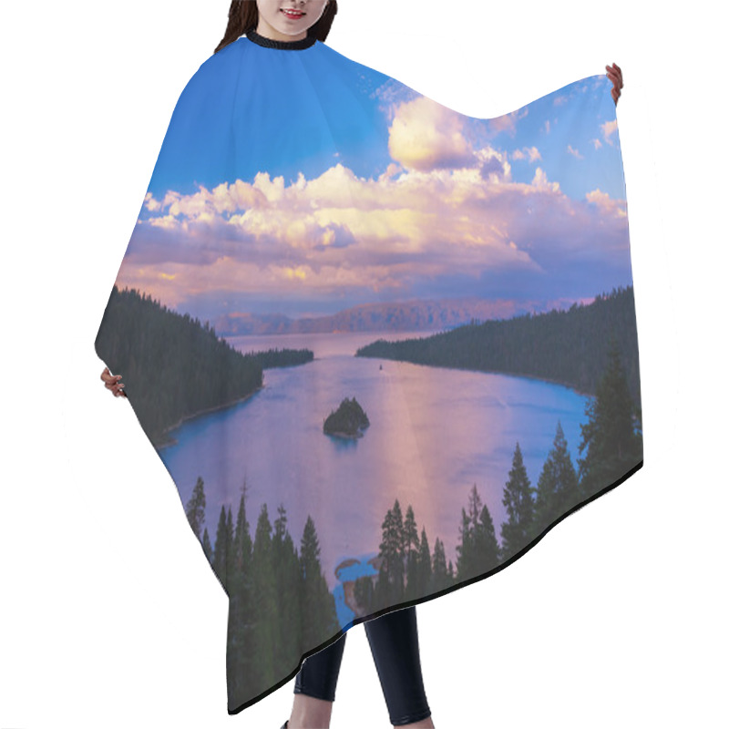 Personality  Lake Tahoe Sunset Hair Cutting Cape