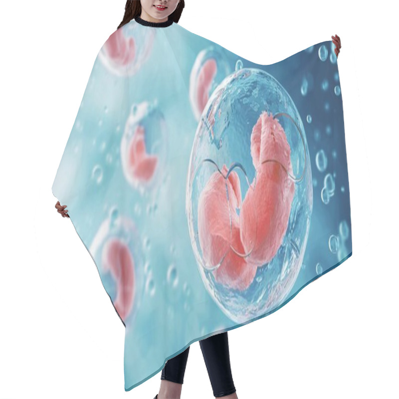 Personality  Stunning Microscopic Illustration Depicting Stem Cells In Division, Showcasing Their Role In Biological Processes. Ideal For Scientific Publications And Educational Materials. Hair Cutting Cape