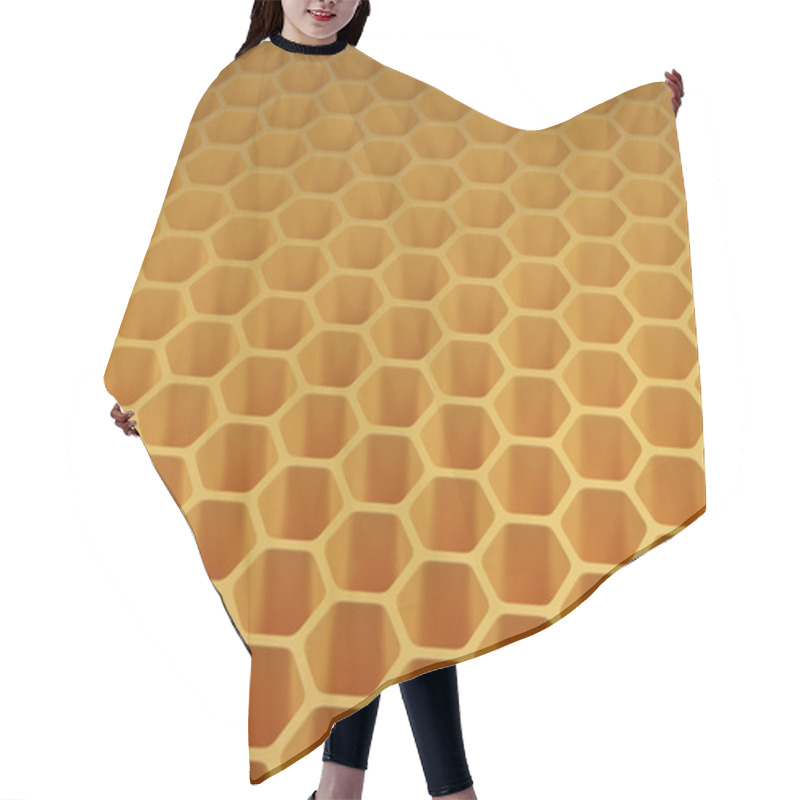 Personality  Yellow Honeycomb Background. 3d Illustration. Hair Cutting Cape