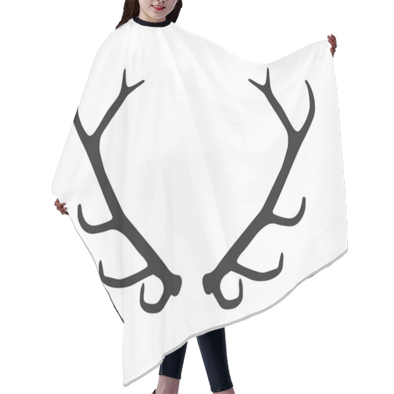 Personality  Black Silhouette Of Antlers Hair Cutting Cape