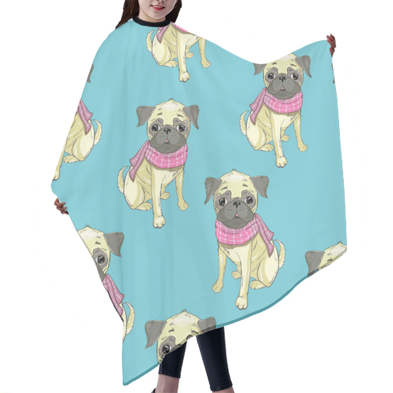 Personality  French Bulldog Seamless Pattern Dog Hair Cutting Cape