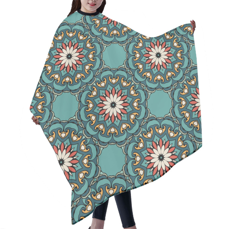 Personality  Abstract Seamless Ornament. Floral Pattern  Hair Cutting Cape