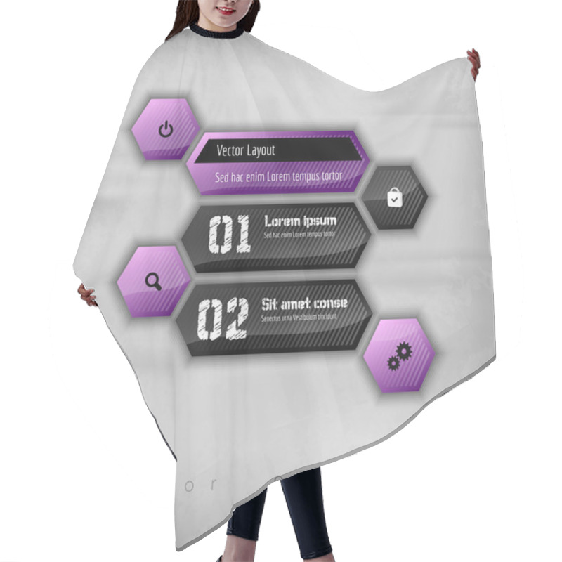 Personality  Hexagon Design Hair Cutting Cape