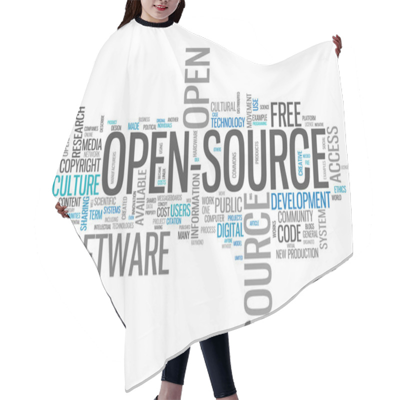 Personality  Word Cloud Open Source Hair Cutting Cape