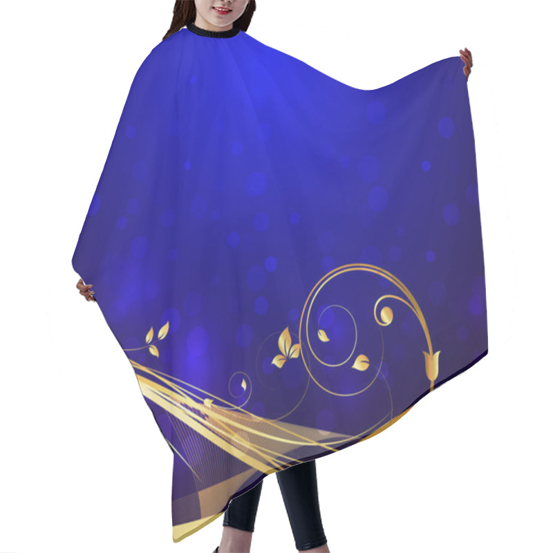 Personality  Wavy Swirl Bokeh Background Hair Cutting Cape