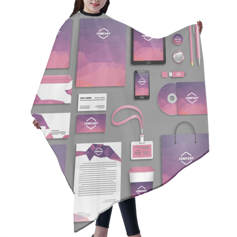 Personality  Corporate Identity Template Set Hair Cutting Cape