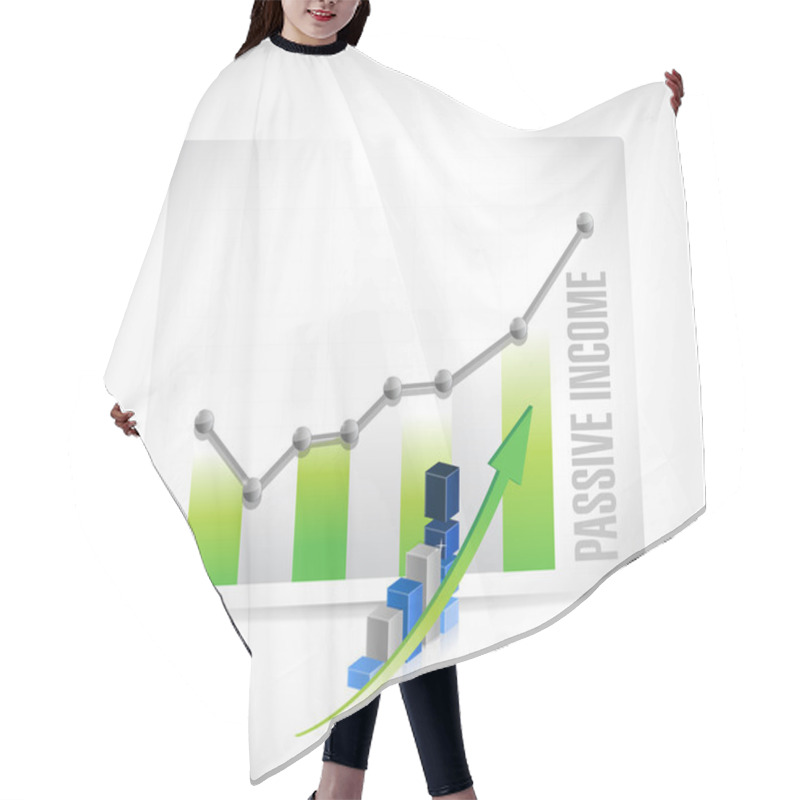 Personality  Passive Income Business Graph Concept Illustration Hair Cutting Cape