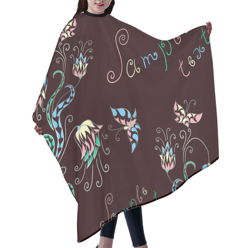 Personality  Fun Mosaic Flowers Hair Cutting Cape