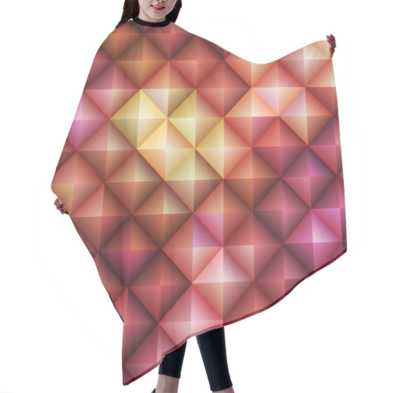 Personality  Red Mosaic Background Hair Cutting Cape