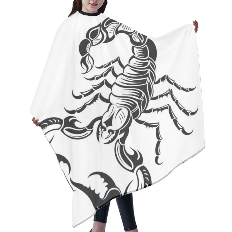 Personality  Black Scorpion Hair Cutting Cape