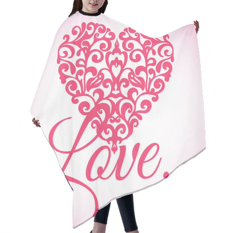 Personality  Valentines Love Heart Vector Hair Cutting Cape