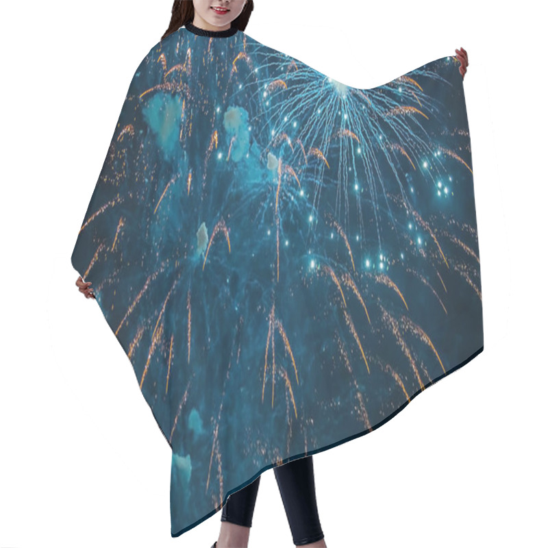 Personality  Fireworks Light Up The Sky With Dazzling Display Hair Cutting Cape