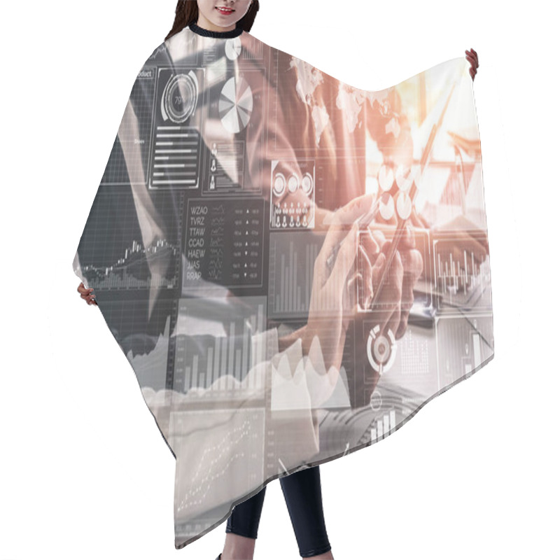 Personality  Big Data Technology For Business Finance Concept. Hair Cutting Cape