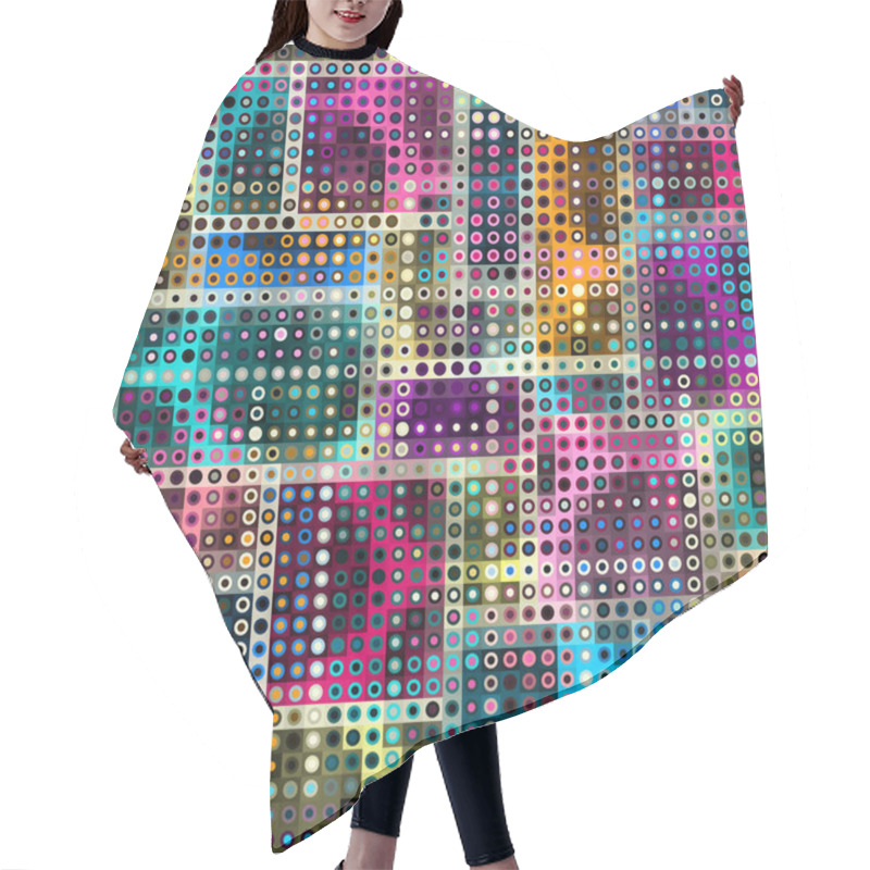 Personality  Geometric Abstract Pattern. Hair Cutting Cape