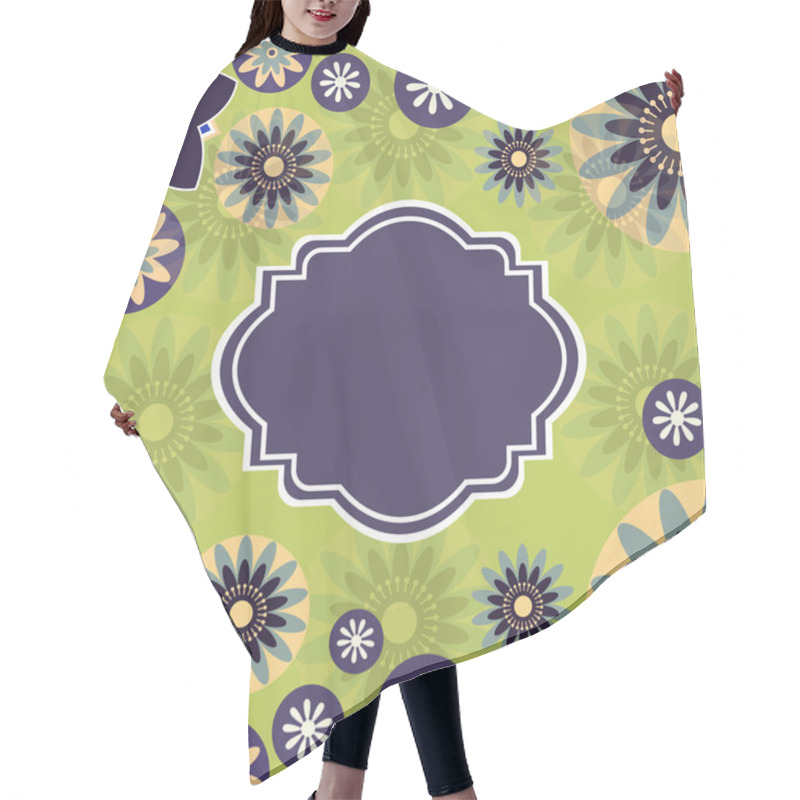 Personality  Vector Floral Background Design Hair Cutting Cape