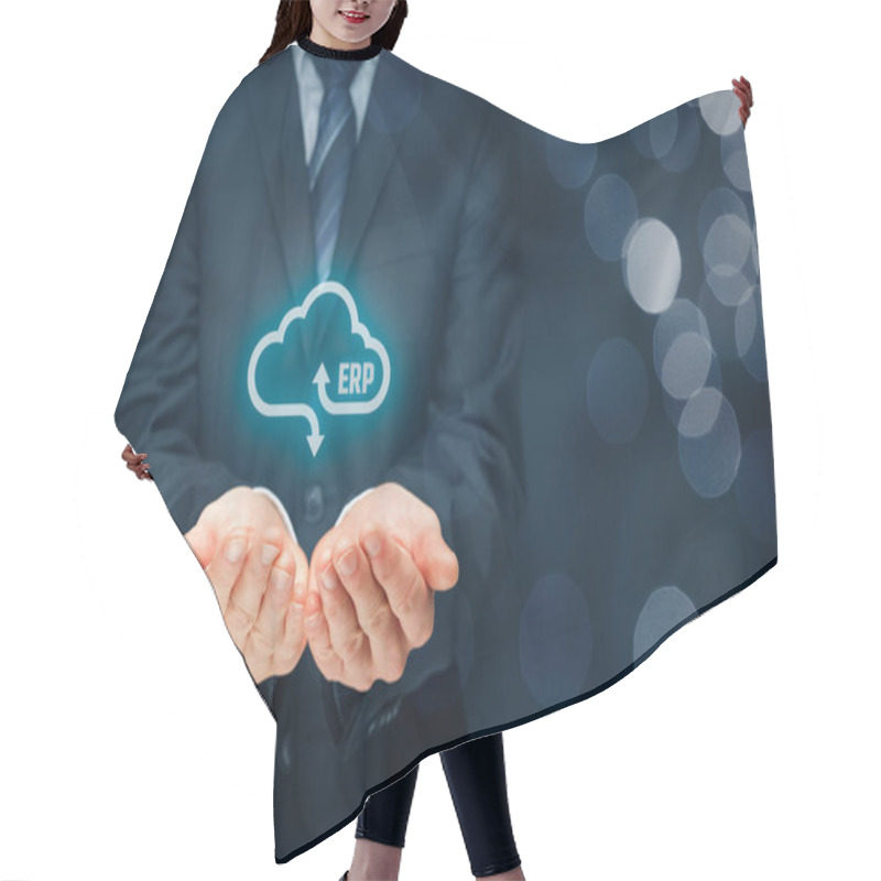 Personality  ERP Cloud Service Concept Hair Cutting Cape