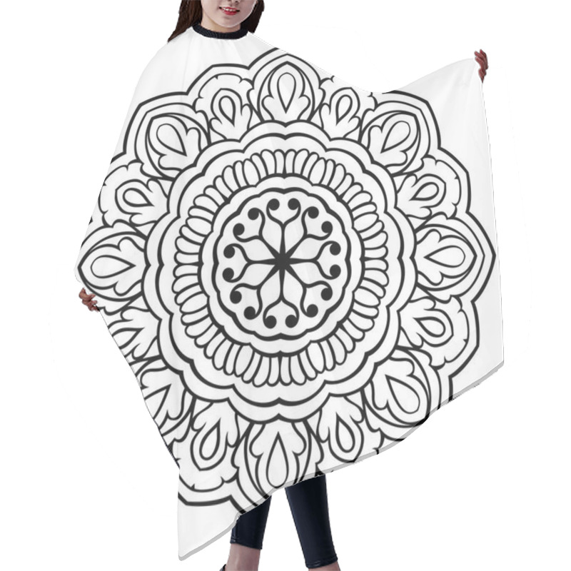 Personality  Ornamental Abstract Mandala. Hair Cutting Cape