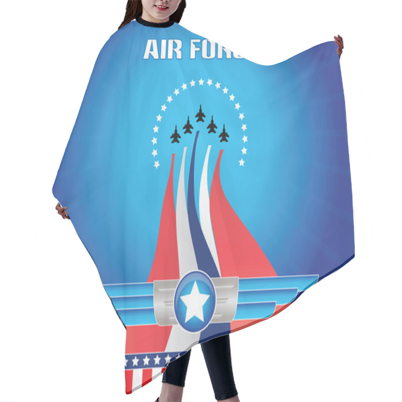 Personality  Air Force Logo Hair Cutting Cape