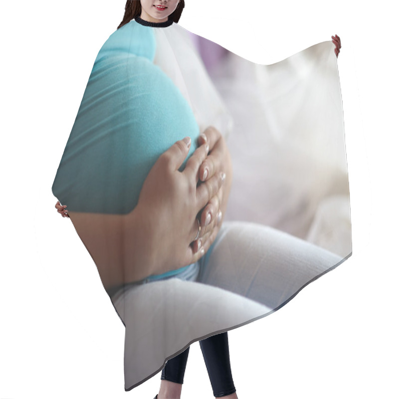 Personality  Young Mother's Pregnant Belly Hair Cutting Cape