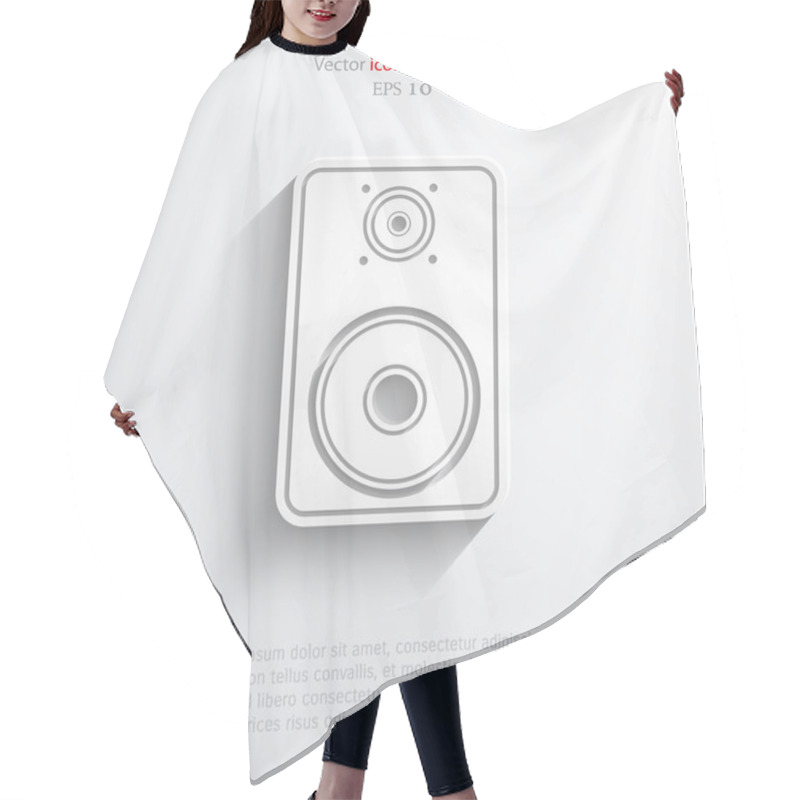 Personality  Vector Sub Woofer Web Icon. Hair Cutting Cape