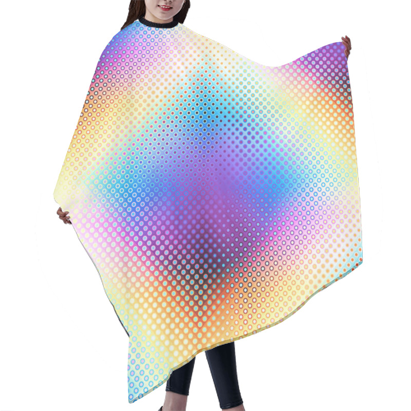 Personality  Geometric Abstract Pattern. Seamless Polka Dot Background. Hair Cutting Cape