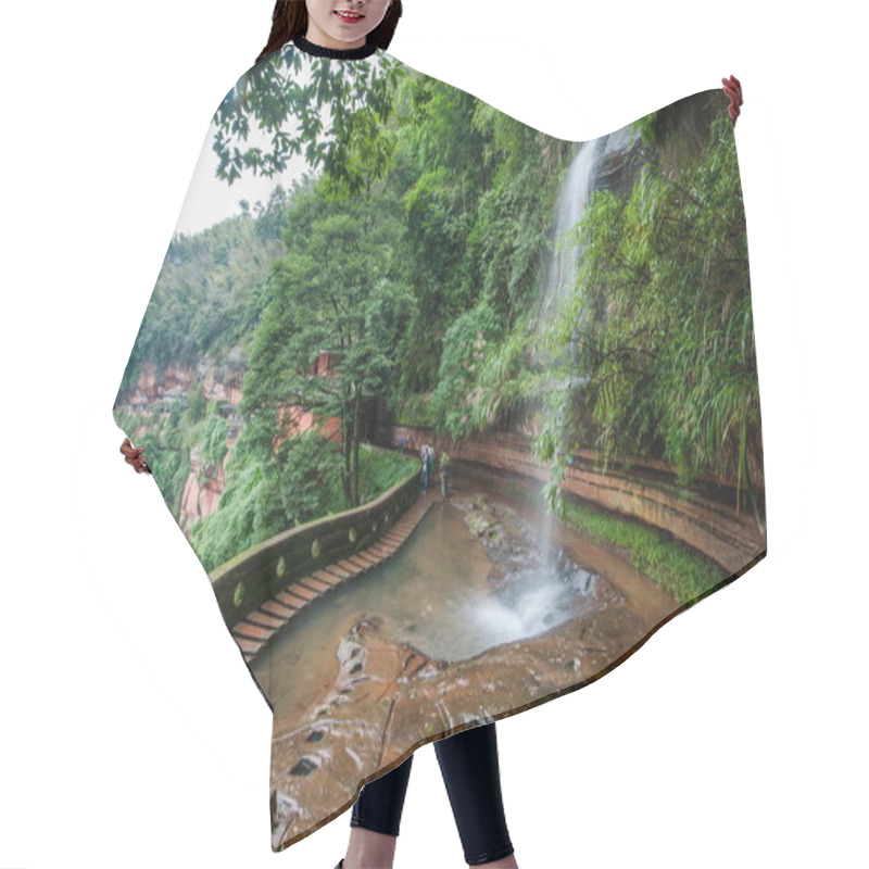 Personality  Waterfall In Bamboo Forest In Bamboo Sea Scenic Spot In Hair Cutting Cape