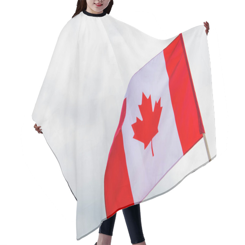 Personality  Flag Of Canada With Maple Leaf Against Cloudy Sky  Hair Cutting Cape