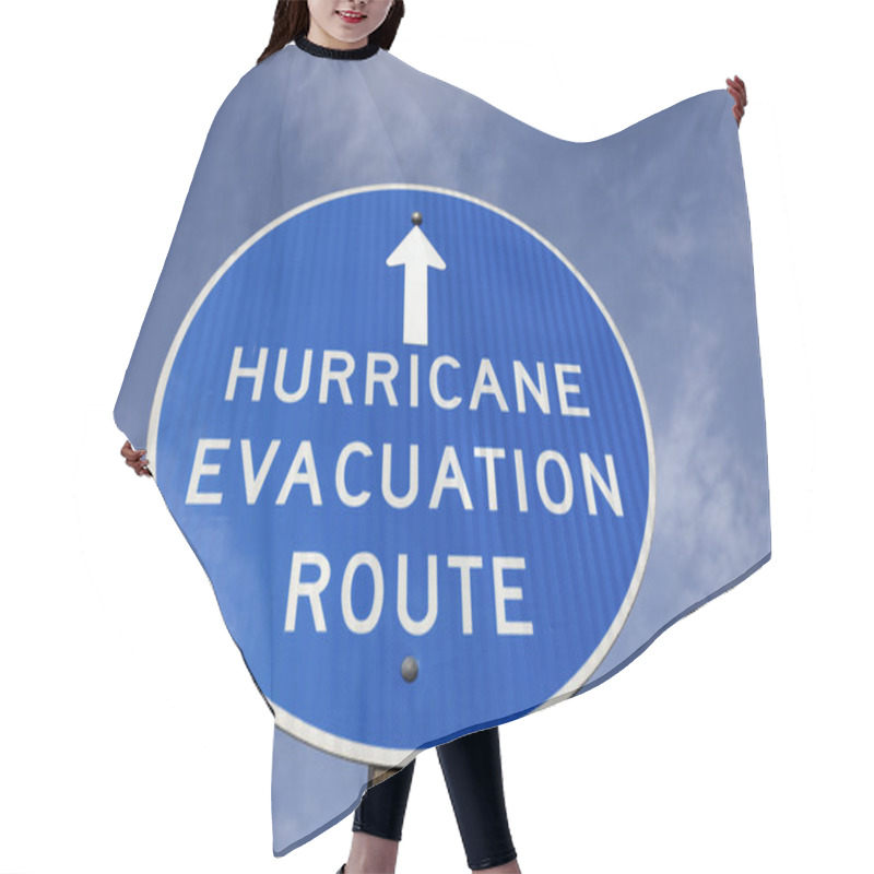 Personality  Hurricane Evacuation Route Sign Hair Cutting Cape