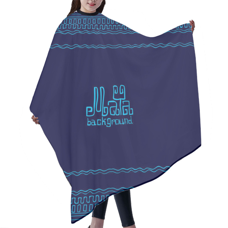 Personality  Hand Drawn Background In South American Indian Style With Mayan Ornament Hair Cutting Cape