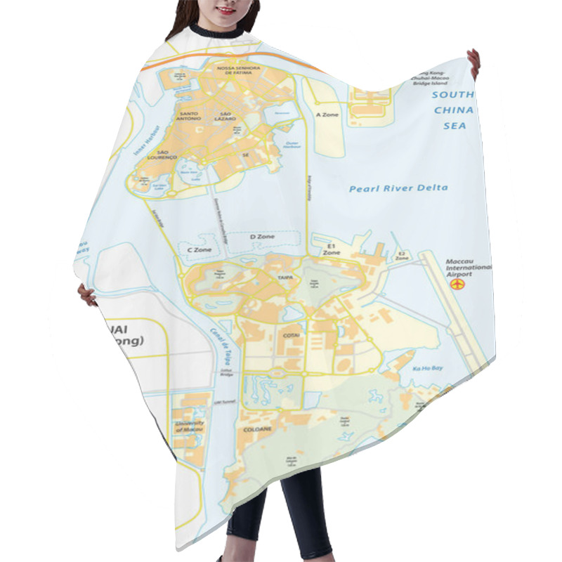 Personality  Vector Map Of Macao People S Republic Of China Special Administrative Region Hair Cutting Cape