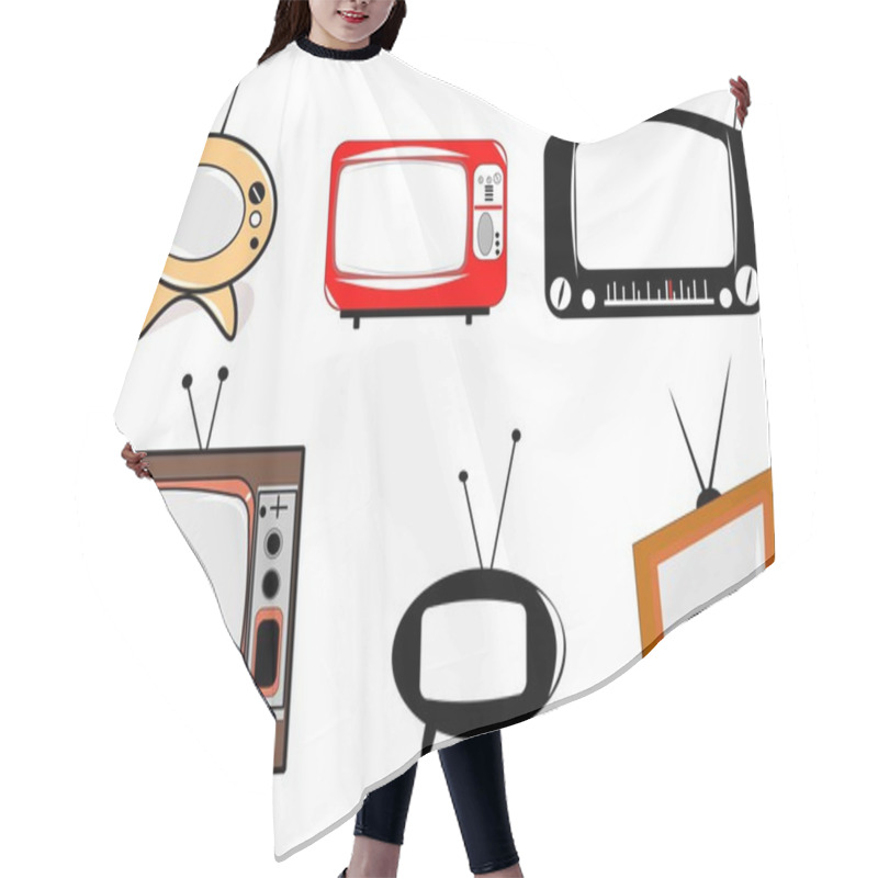 Personality  Retro Televisions Hair Cutting Cape