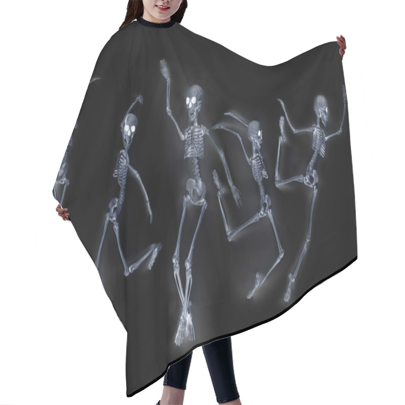 Personality  Dancing Skeletons X Ray Hair Cutting Cape