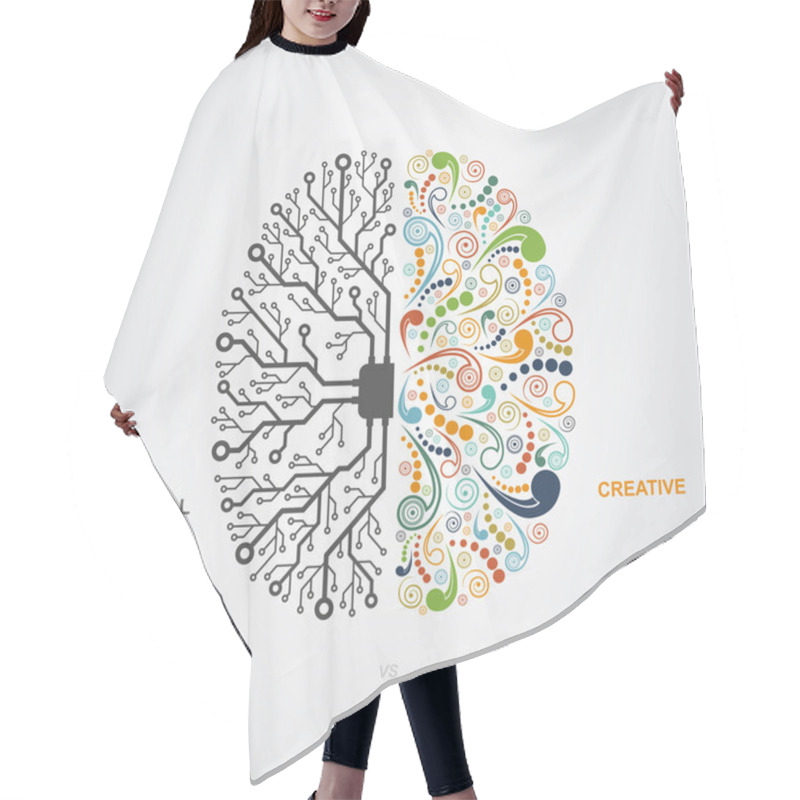 Personality  Brain Concept Hair Cutting Cape