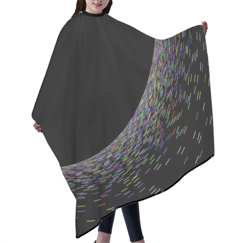 Personality  Grain Texture, Vector Abstract Illustration Hair Cutting Cape