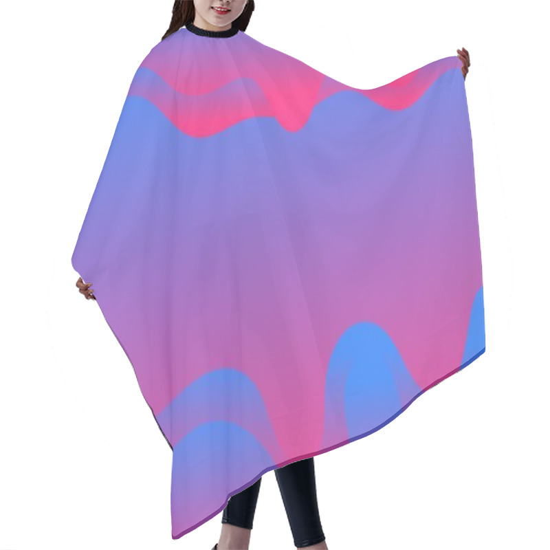 Personality  Nice Background With Beautiful Gradation Waves In Blue Pink, Abstract Background Hair Cutting Cape