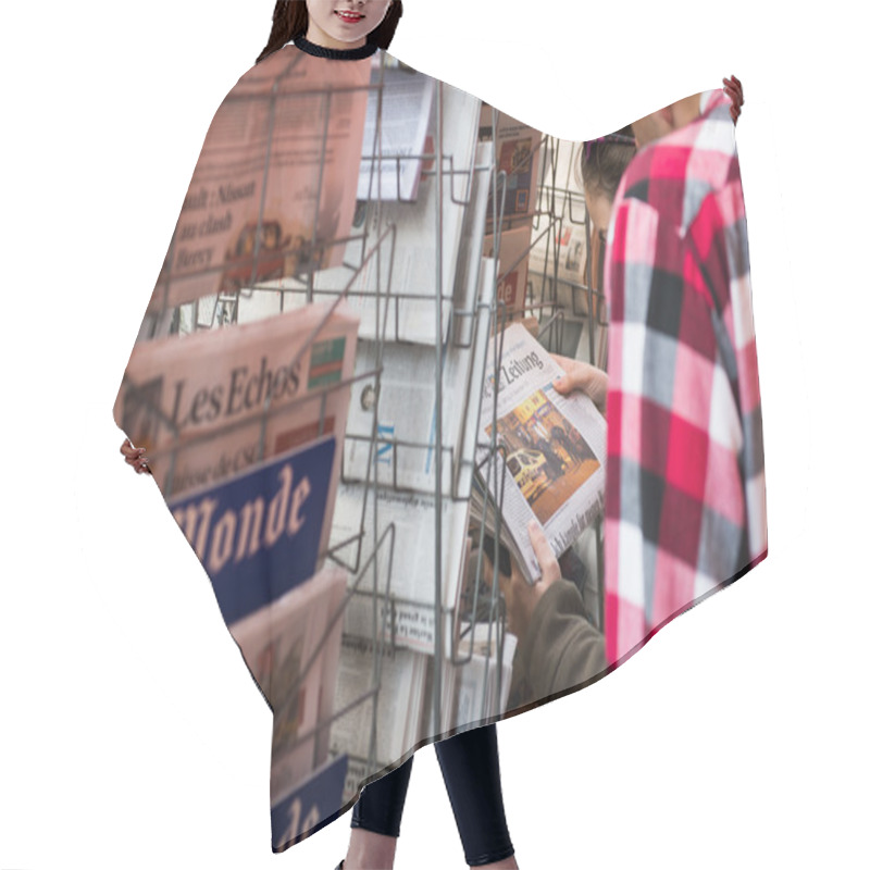 Personality  Front Covers Of International Newspaper Hair Cutting Cape