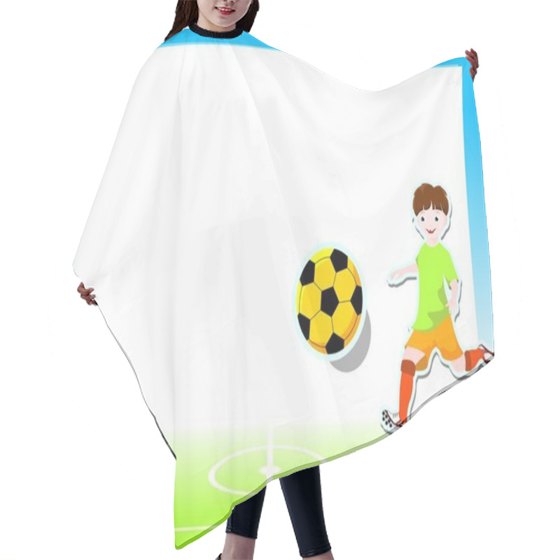 Personality  Background With Football Theme Hair Cutting Cape