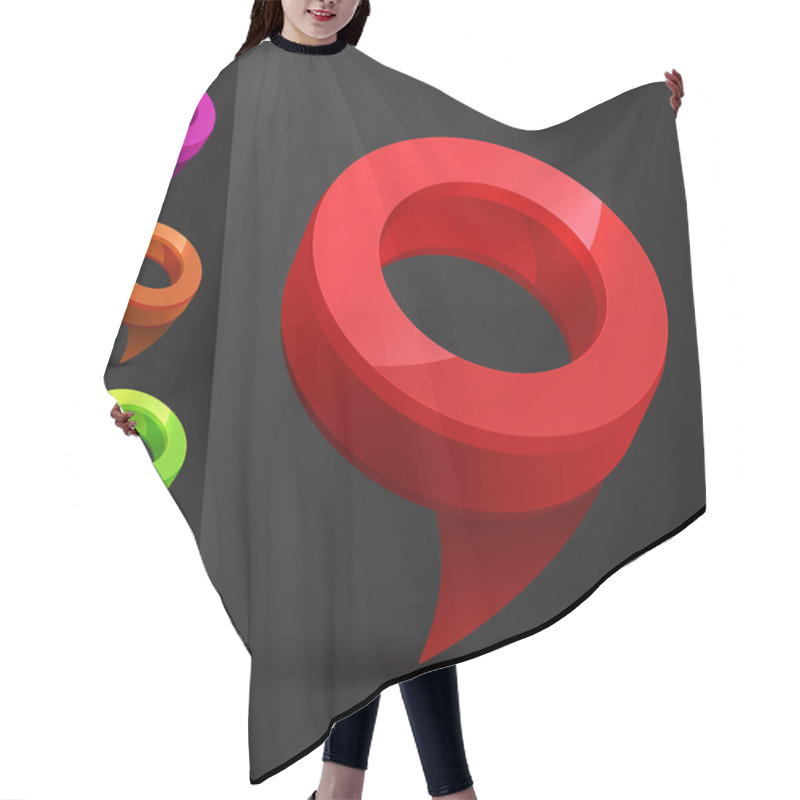 Personality  Speech Bubbles,  Vector Illustration   Hair Cutting Cape