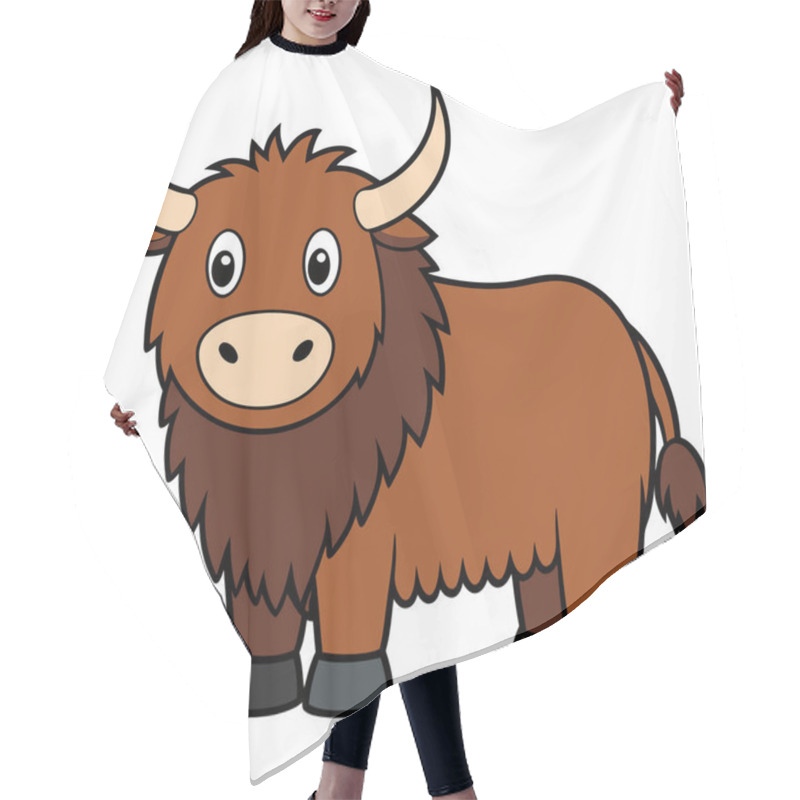 Personality  Ungulates Flat Vector Illustration Style On White Background Hair Cutting Cape