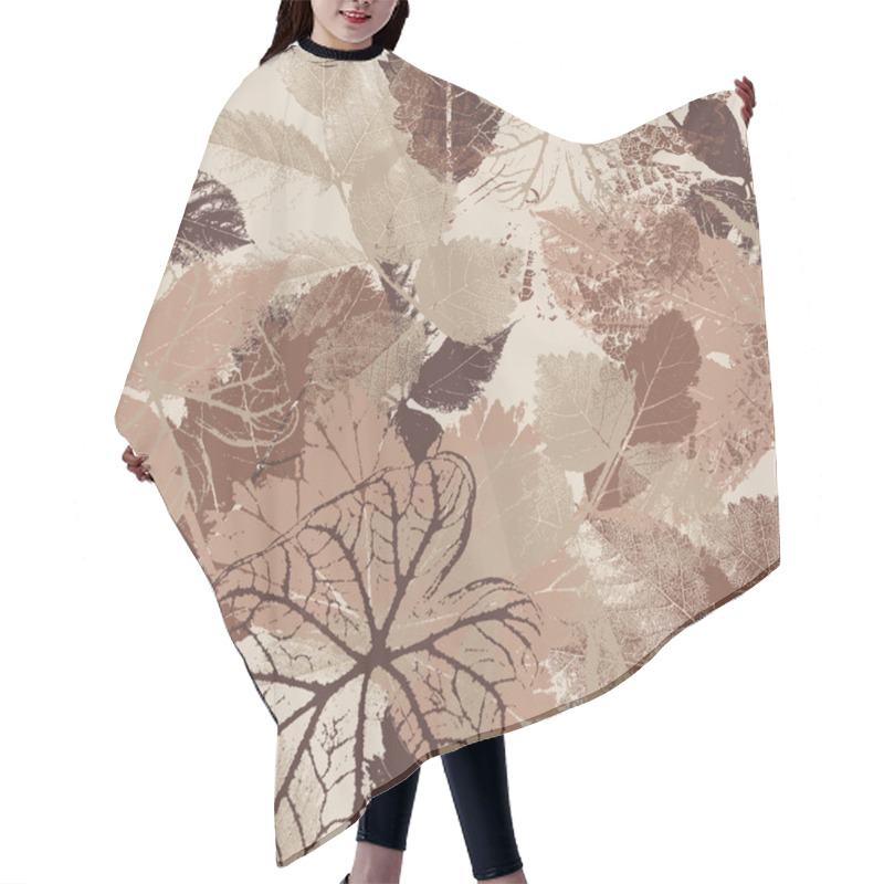 Personality  Abstract Seamless Pattern With Leaves And Flowers Hair Cutting Cape